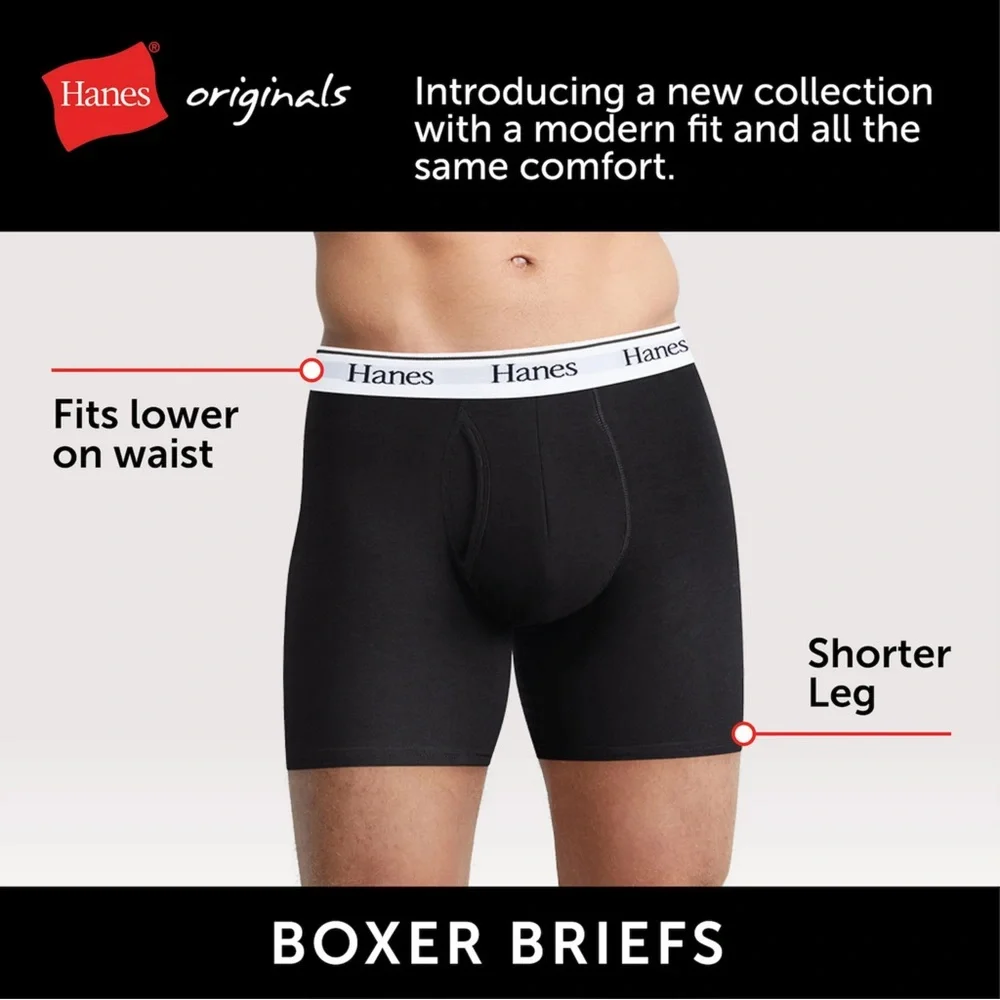 NWT 3-PK Hanes Stretch Boxer Briefs XL